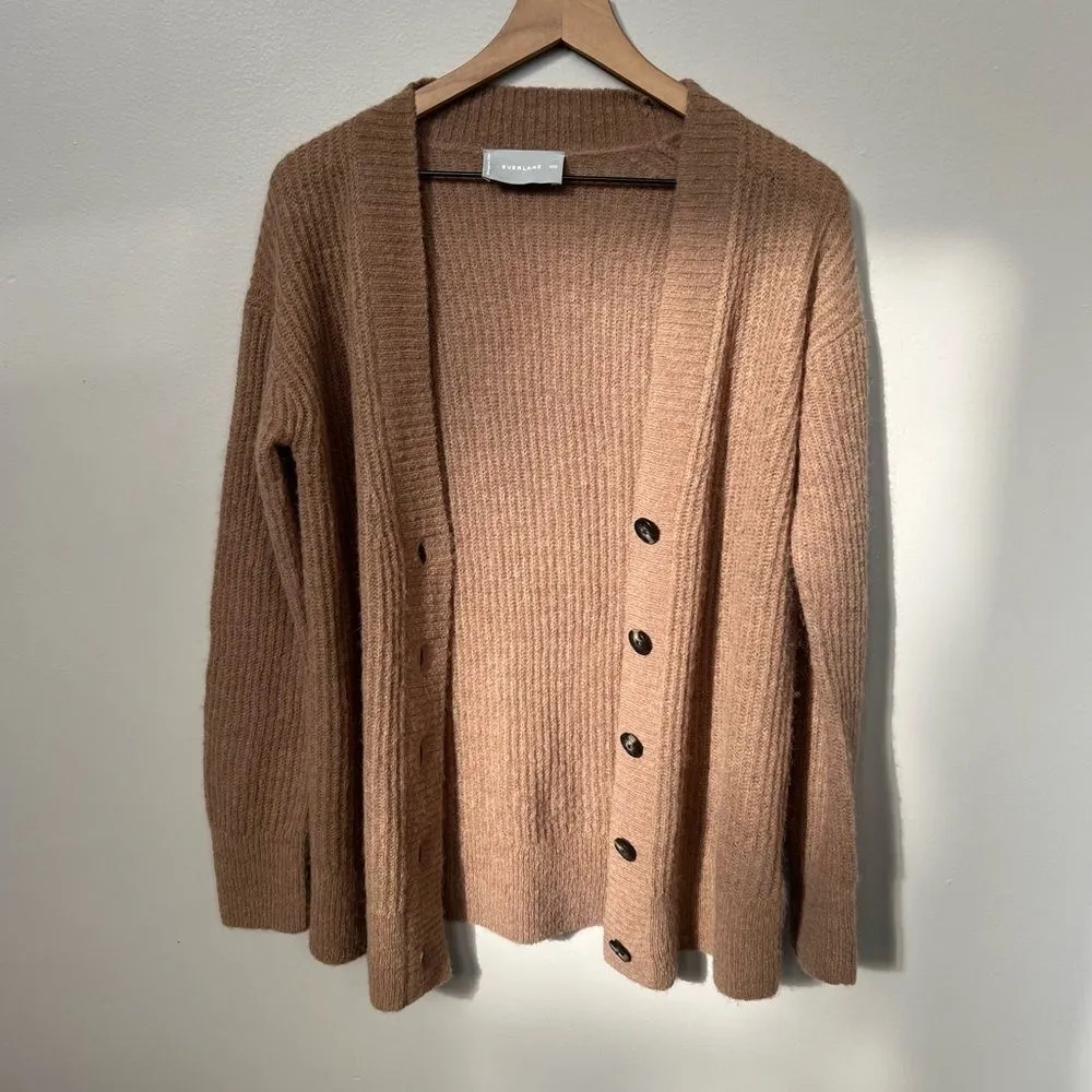 Everlane The Oversized Alpaca Merino Blend Cardigan Button Front Sweater XXS - Image 2
