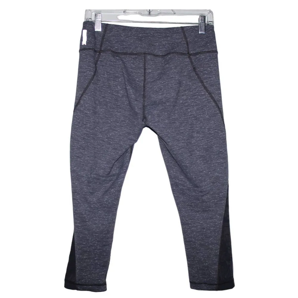 Womens Zella Gray Blue Athletic Pull On Elastic Stretch Cropped Capri Leggings M - Image 2