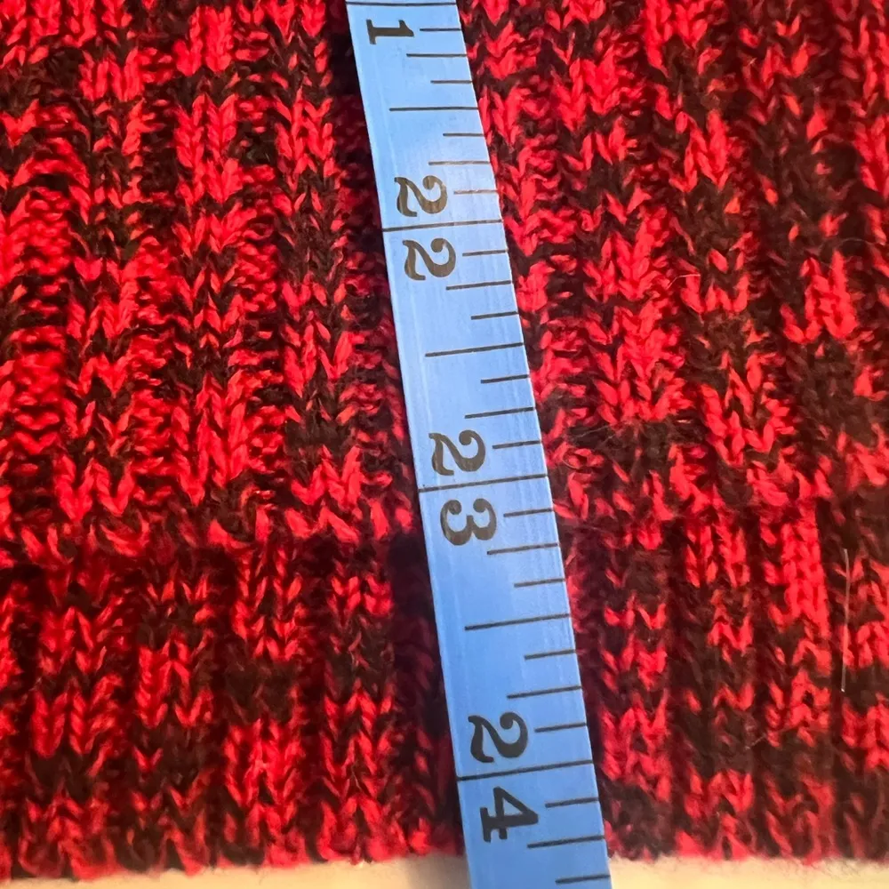 New Women’s Ugly Red Sequin Snowflake Reindeer Pom Holiday Christmas Sweater XS - Image 6