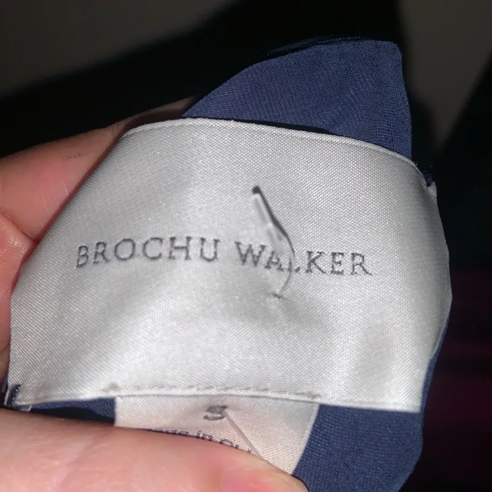 Brochu walker soft pocket printed navy blouse fall casual designer $290 boho - Image 6