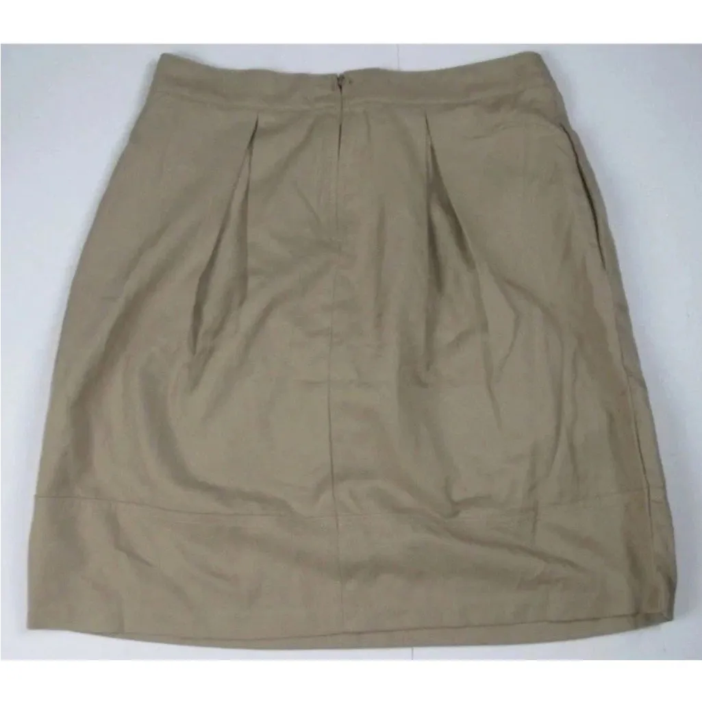 LANDS END Khaki School Uniform Pleated Skort Womens 4  *NEW* - Image 2