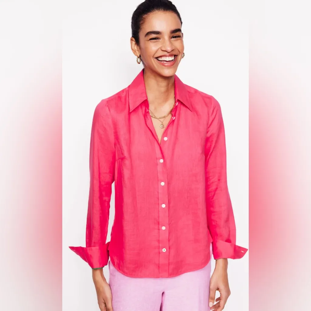 Boden Bright Pink Button - Image 3