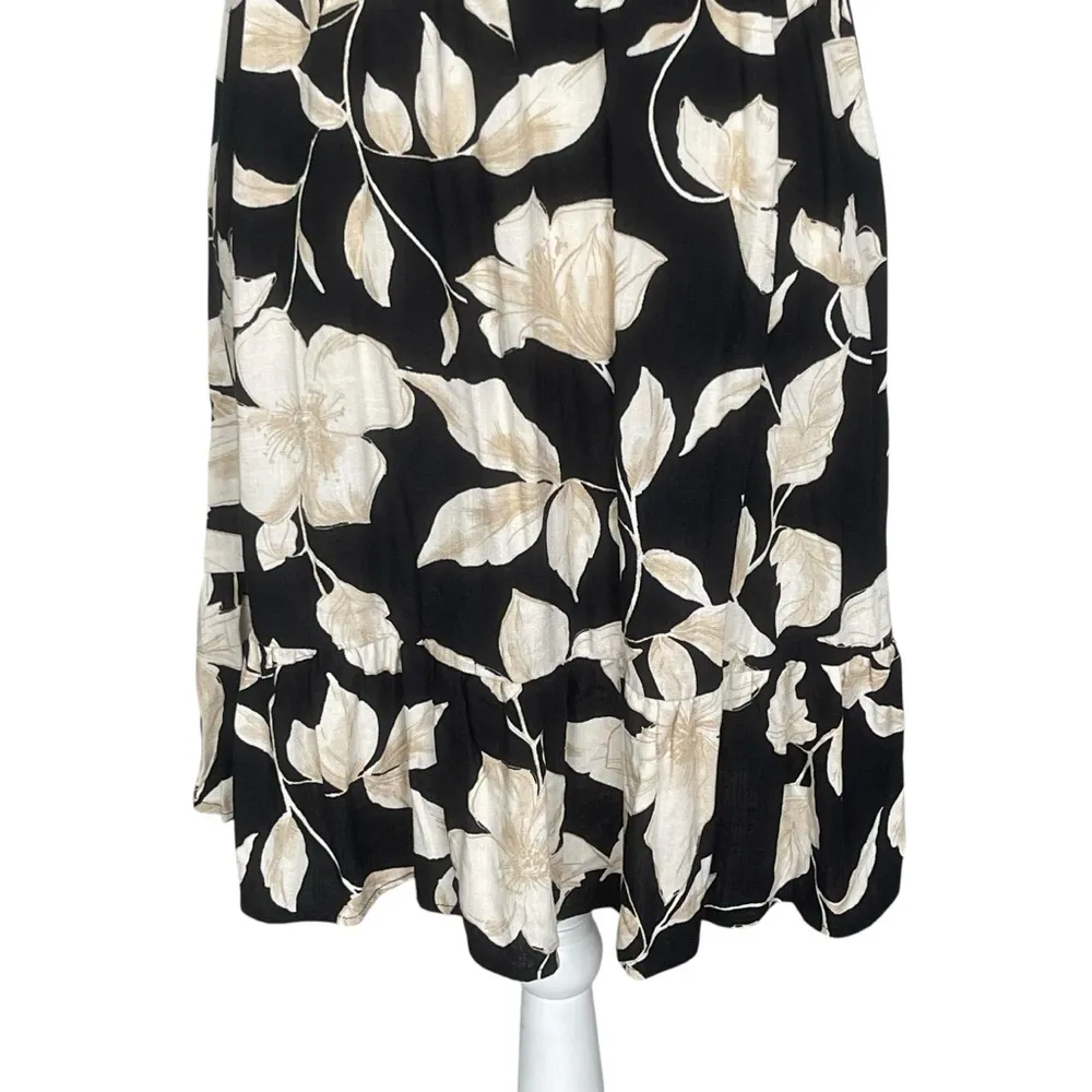 Maurices Floral Sweetheart Bubble Short Sleeves Dress Women’s Size S Smocked - Image 4