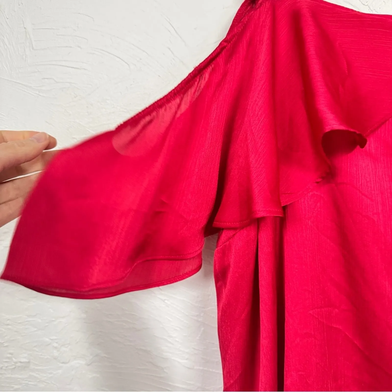 Torrid Pink Fuchsia Satin Ruffled Tank Top Womens 3X Girly Romantic Coquette - Image 7