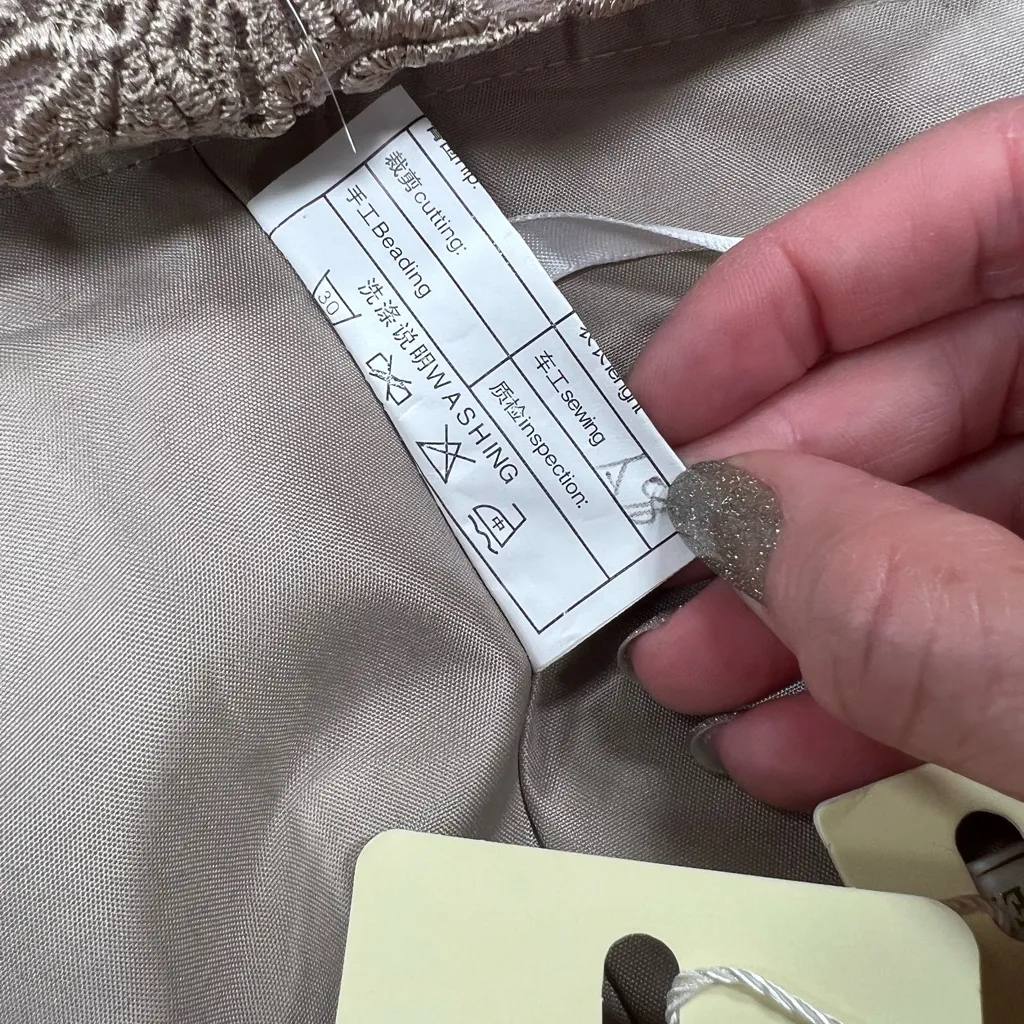 Mother of the Bride Dress 8 Tan - Image 11