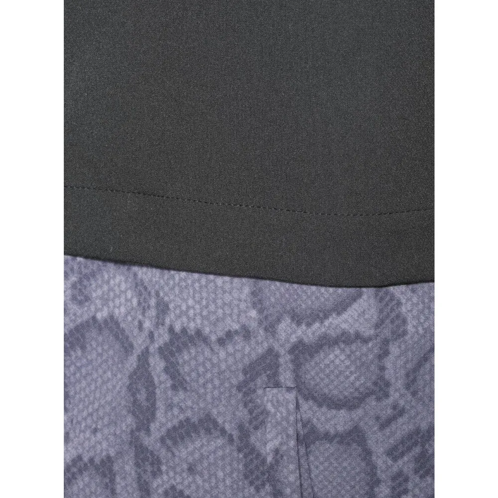 Avia Womens Athleisure 1/4 Zip Colorblock Pullover Hoodie Black Snake Print XS - Image 2