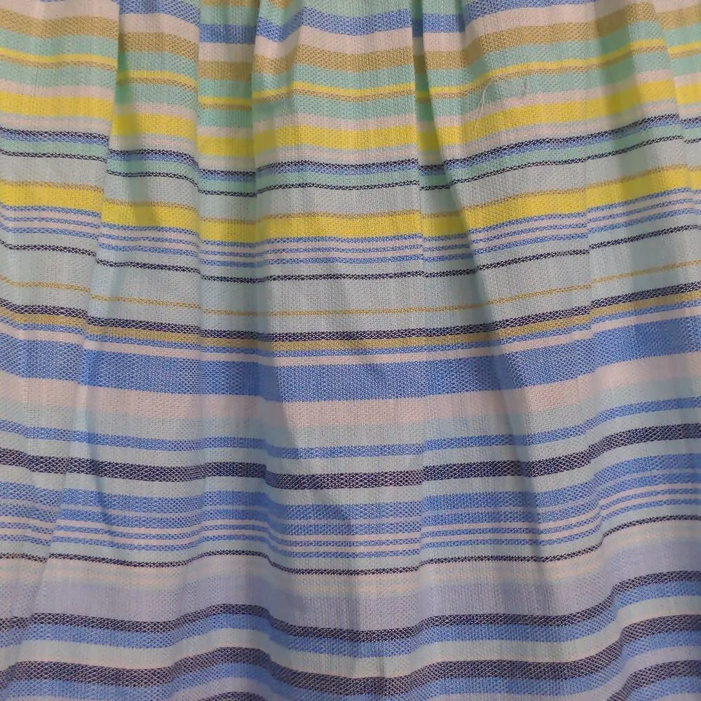 Yumi Kim Striped Smocked Spaghetti Strap Tiered Midi Dress S (approx.; see meas) - Image 2