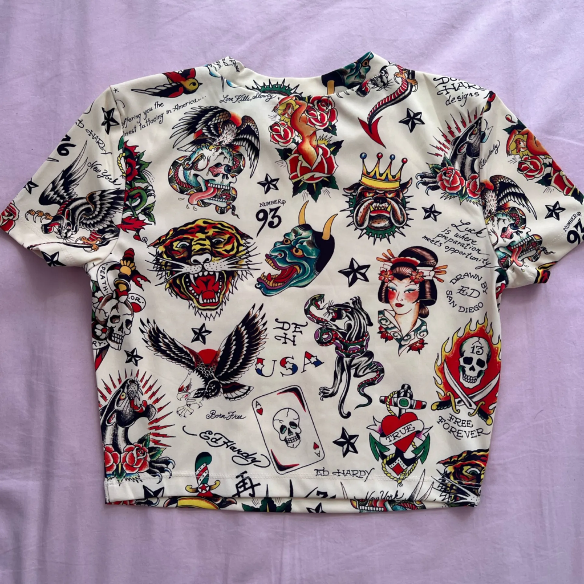Ed Hardy Multicolor Tattoo Graphic Top - Image 3