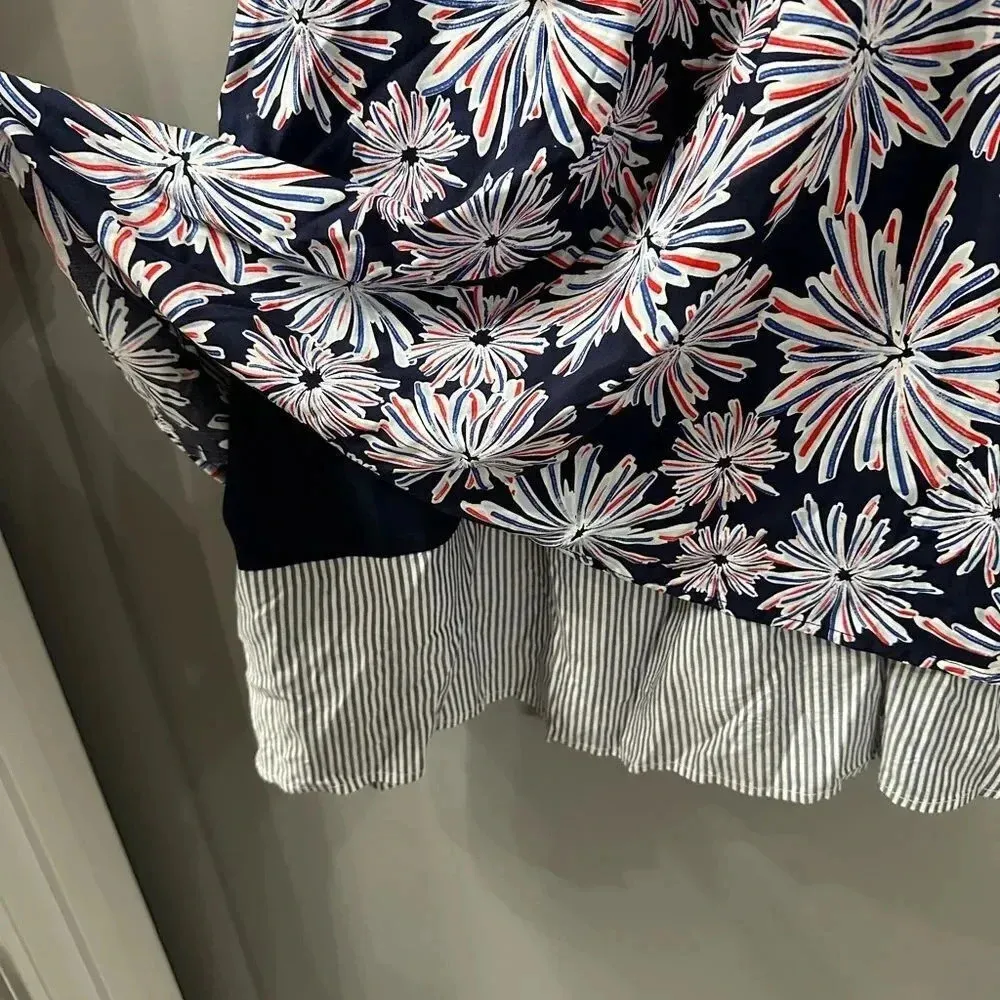 Crown & Ivy Dress Firework Red White and Cute Flyback Size XL July 4th - Image 6