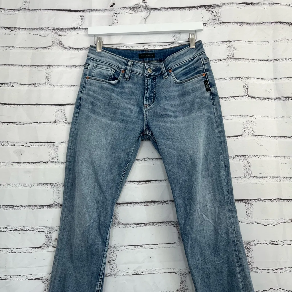 Silver Jeans Co Avery Skinny Women’s 26x29 Light Wash Stretch Denim Mid Rise Y2K - Image 6