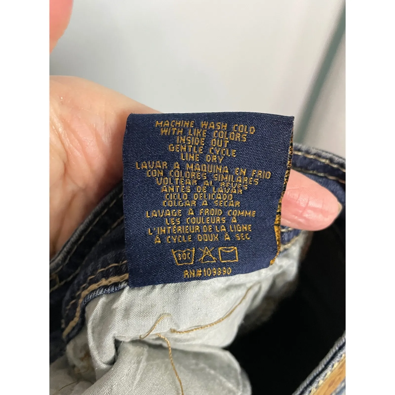 Seven7 Bootcut Jeans Distressed Blue Wash Women's Size 28 - Image 11