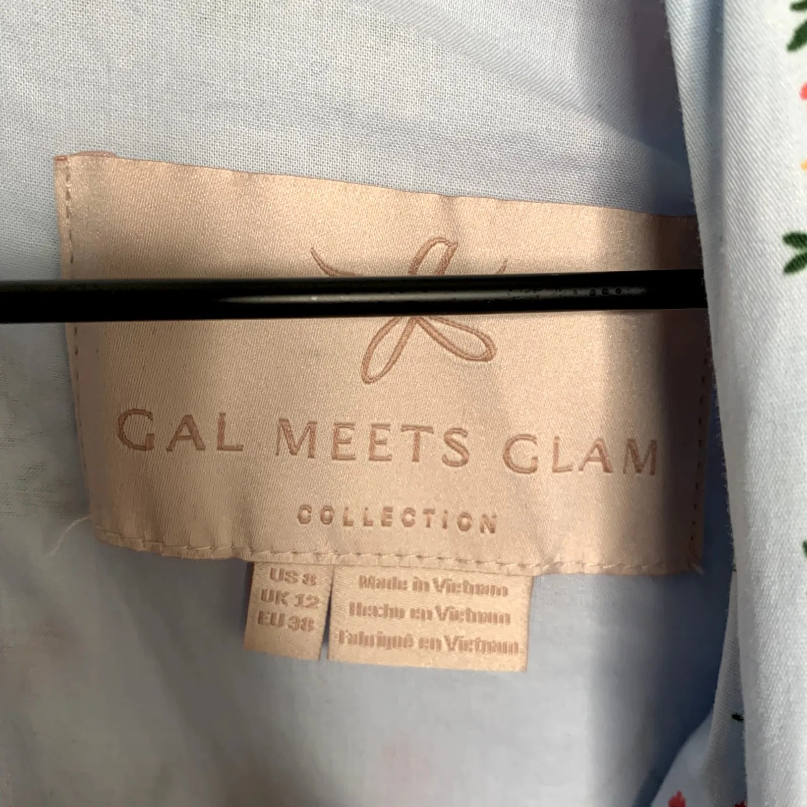 Gal Meets Glam Blue Cecily Floral Mini Dress Womens US 8 - Image 14