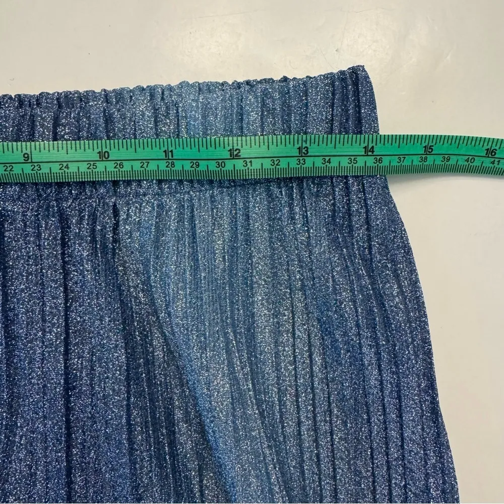 Urban Outfitters Renewal Parties Remnants Shimmer Plisse Pant Medium Wide Leg - Image 8