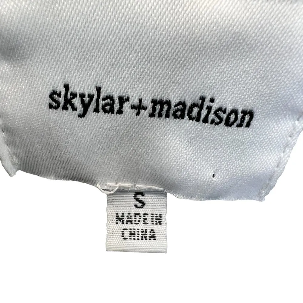 Skylar + Madison Turtleneck Sweater Blue Women S Fringe Bell Sleeve Stripes Knit - Image 3