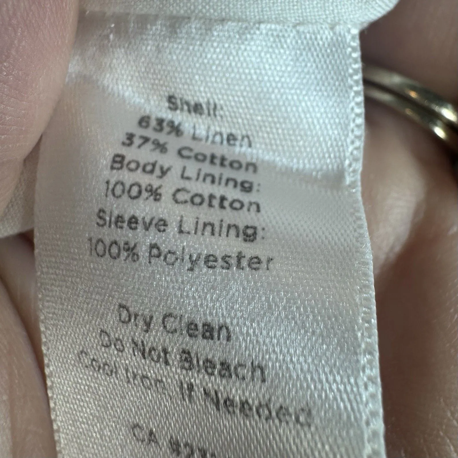 Talbots Linen Cotton Blazer 4P Petite Orange Y2K Academia Preppy Corporate Work - Image 9