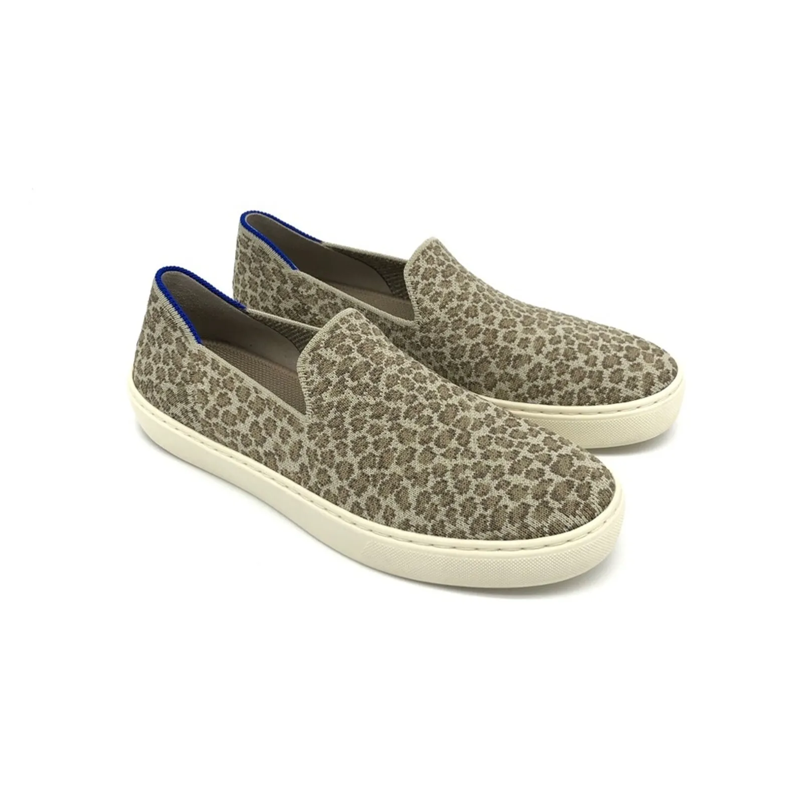 ROTHY’S The Sneaker Slip On Animal Print Pebble Spot Tan 8 - Image 2