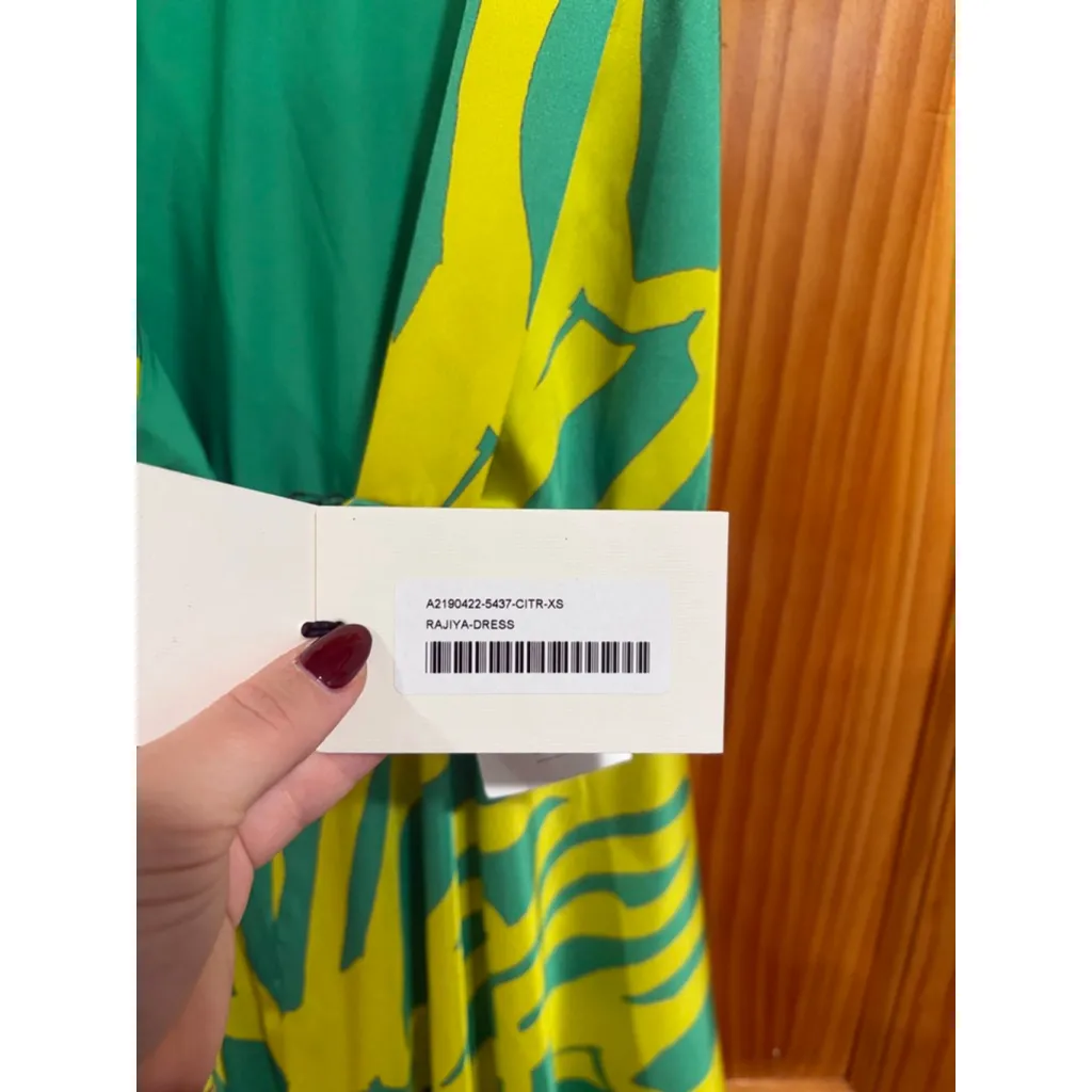 Alexis Rajiya Dress Citrus Green Yellow Asymmetrical High Low Hem Size XS NWT - Image 9