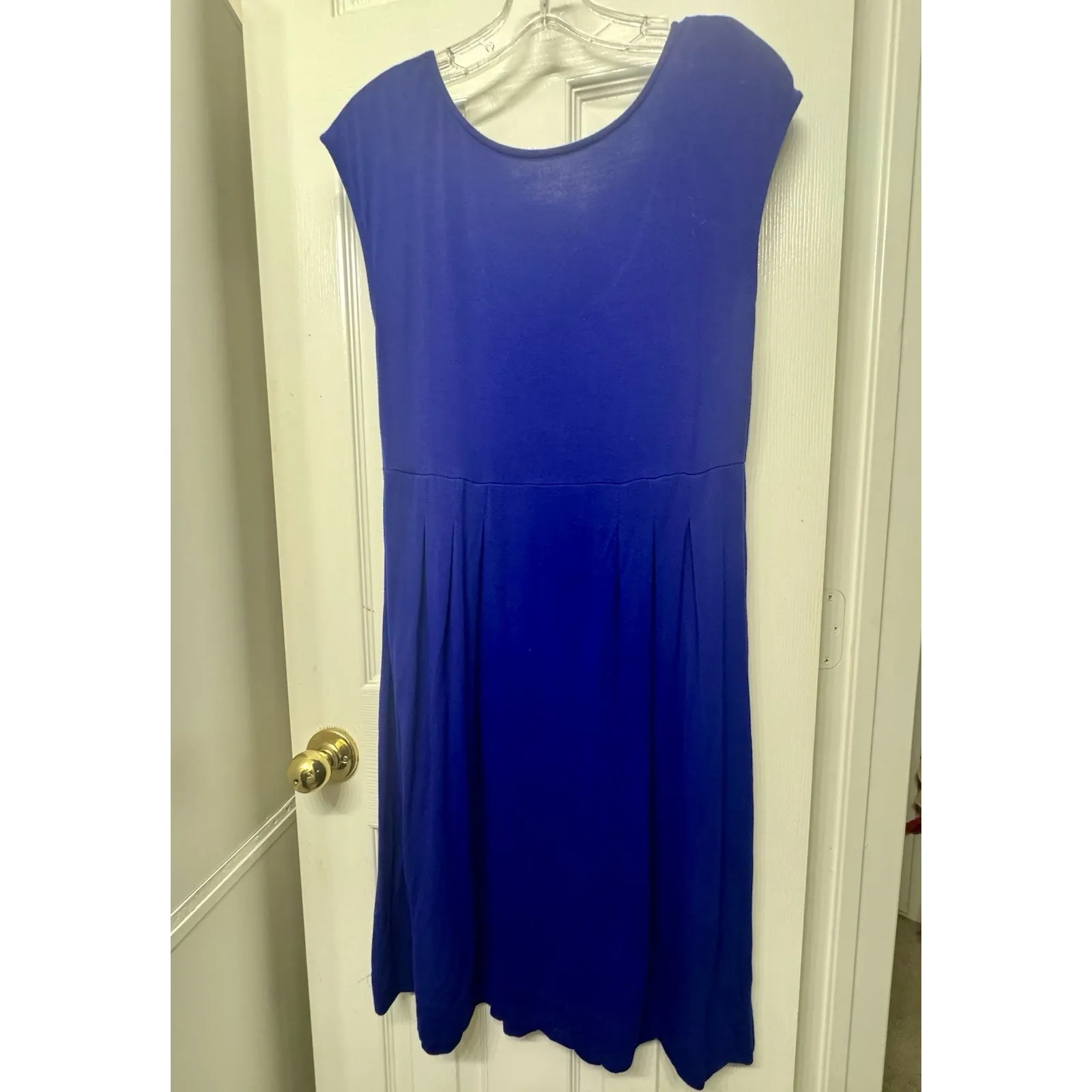 Cool Days Women’s Casual Knit Cap Sleeve Dress w. Pleats, Pockets - Image 4