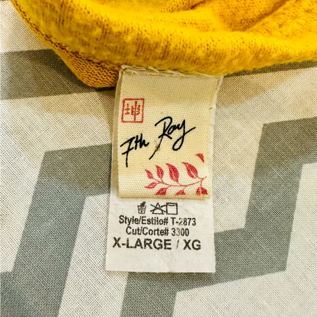 7th Ray Mustard and Multicolor Patterned Sweatshirt - Image 4