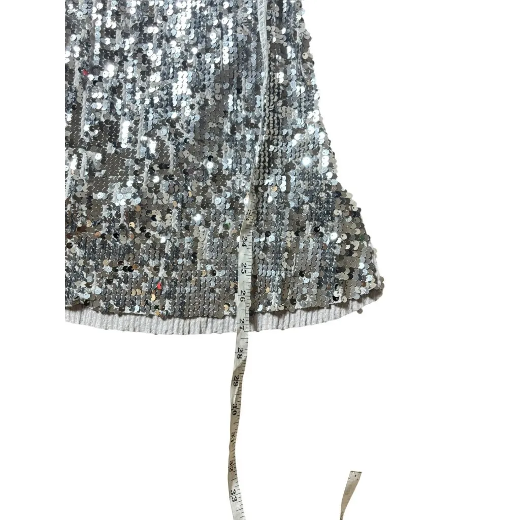 Weissman Women's Silver Leotard Silver Sequin Short Dress Size undefined - Image 4