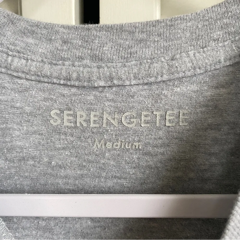 Serengetee Pocket Tee shirt Blue Plaid with Sunflowers Limited Edition medium - Image 4