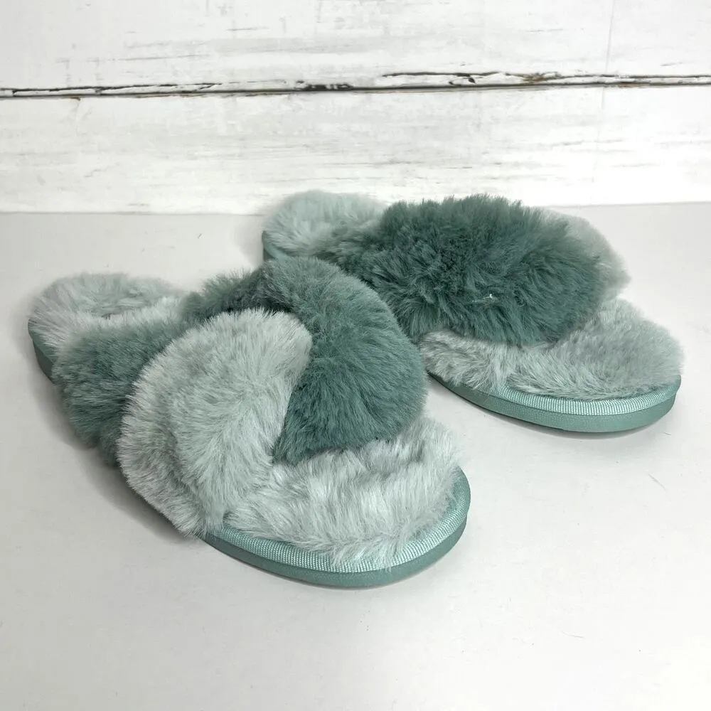 Corkeys Snuggle Two Tone Slippers Shoe Size 11 Green - Image 8