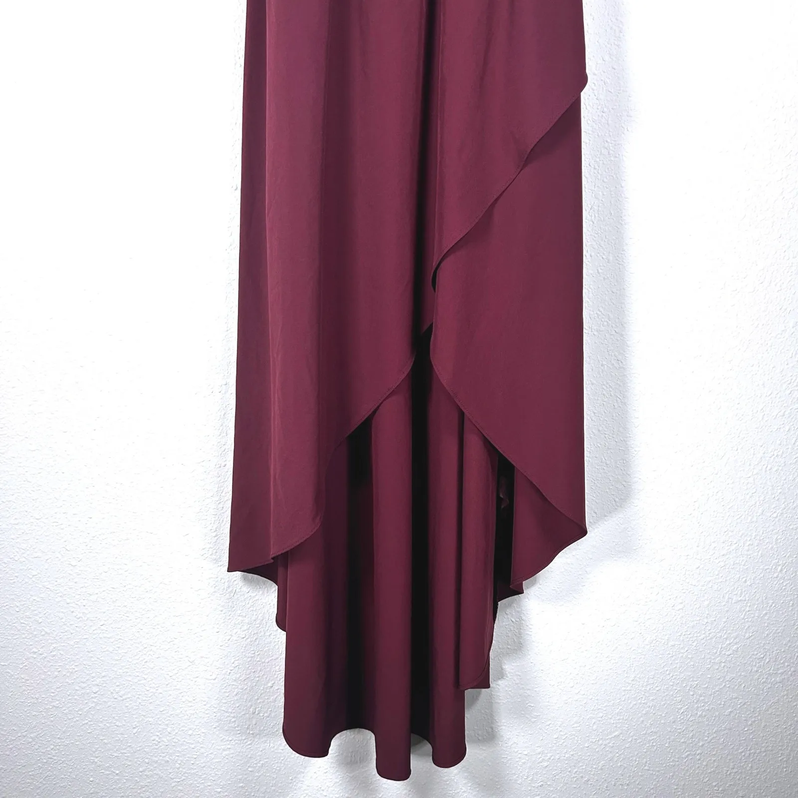 Halara Breezeful Backless High Low Flowy Midi Quick Dry Dress‎ Burgundy Small - Image 5