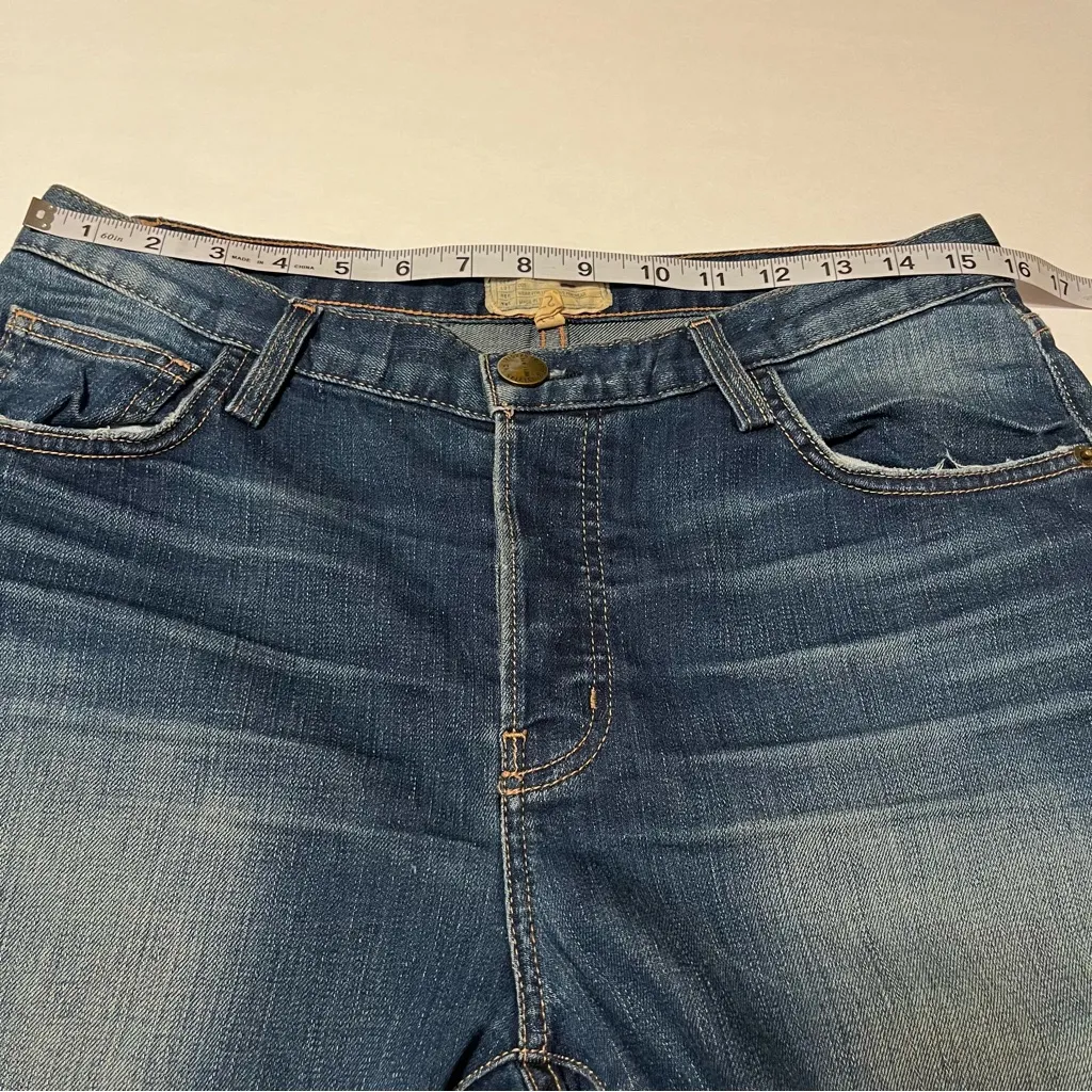 Current Elliott‎ The Pony Boy Women 27 Blue Denim Jean Capri Cropped Button Fly - Image 5