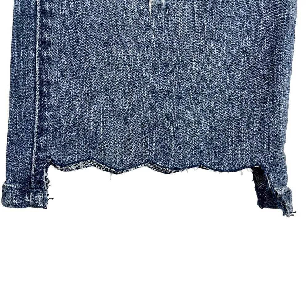 Democracy “Ab”Technology Tummy Slimming Chopped Scalloped Hem Jeans Size 6 - Image 3