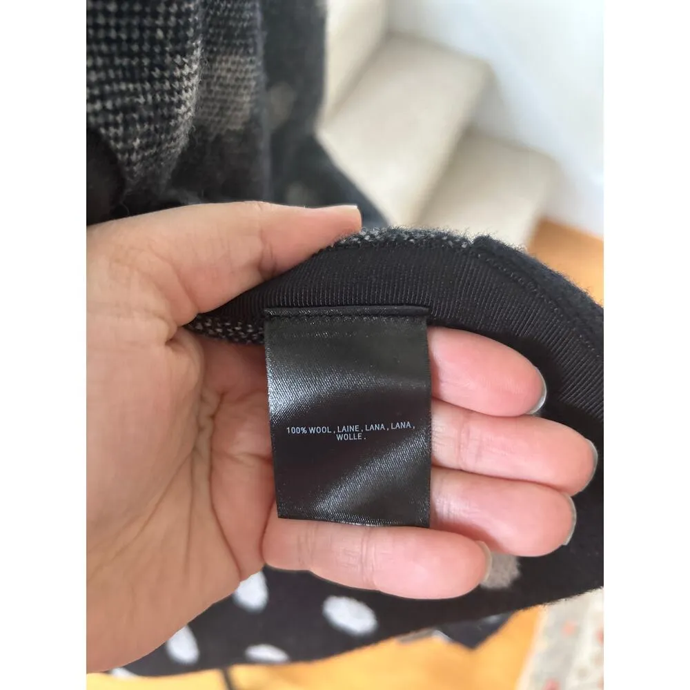 Field Flower Black & White Polka Dot Wool Full Zip Sweater Cardigan Coat Size XS - Image 6