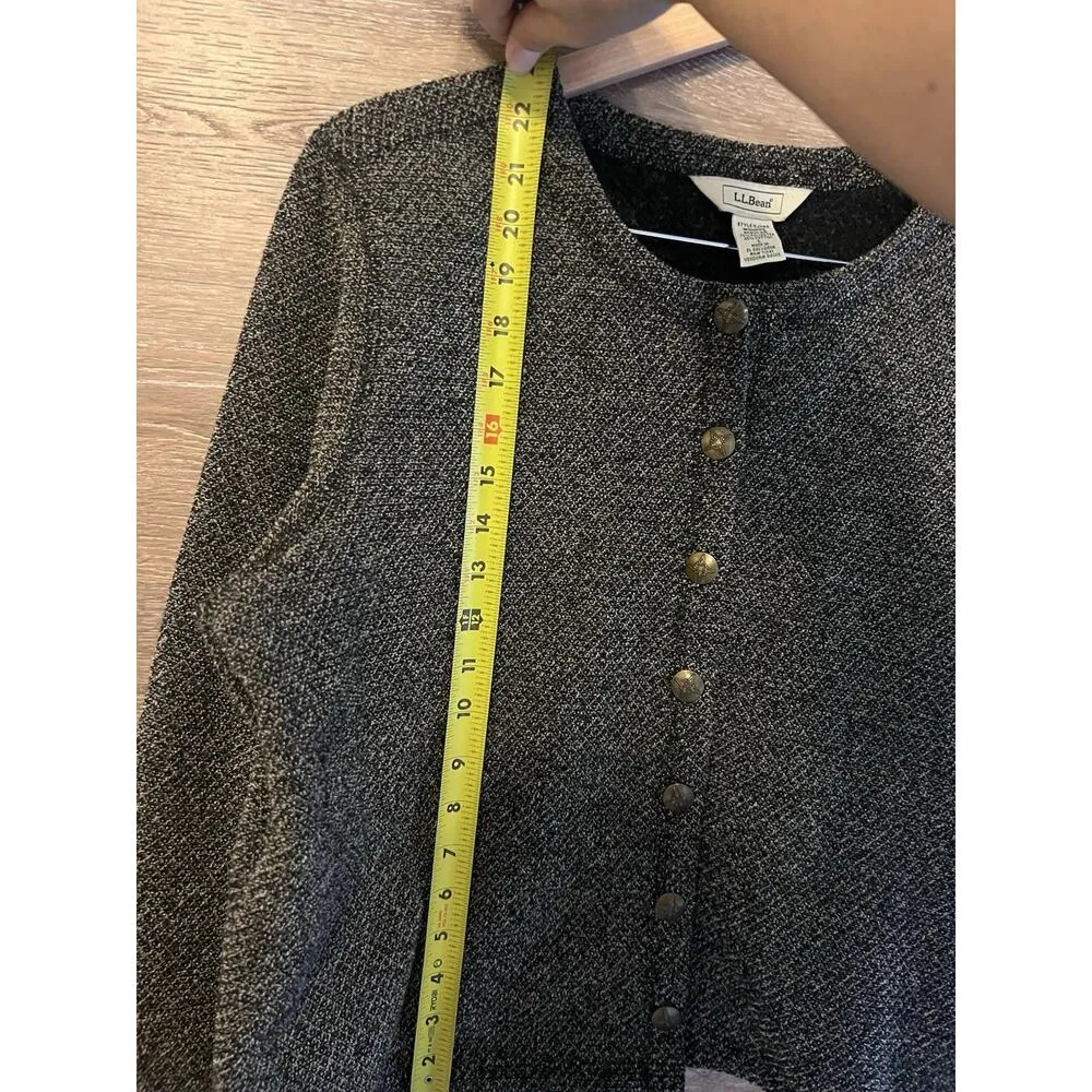 LLBean Jacket Women Sz L Cardigan Academia Cabincore Gorpcore Vintage Button - Image 7