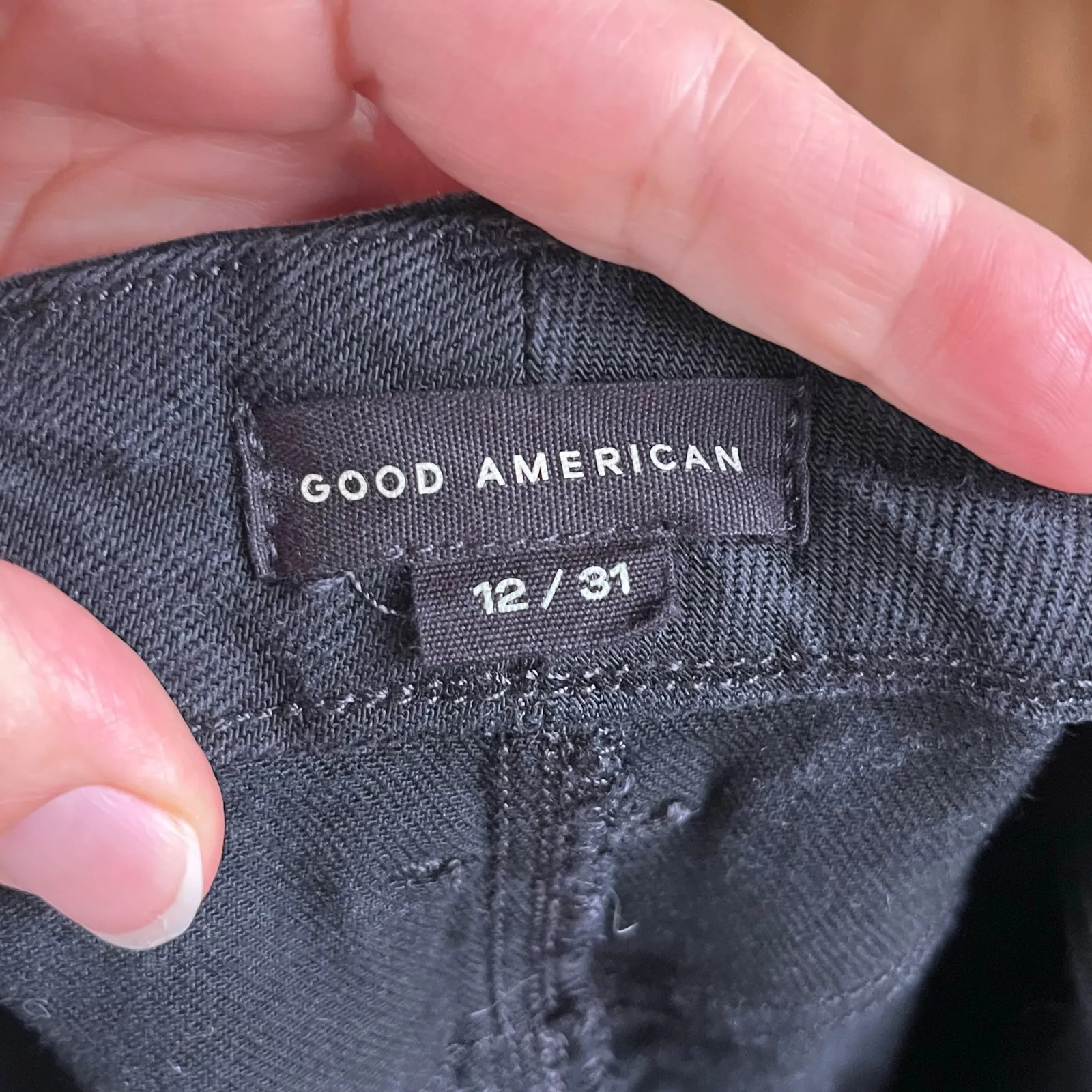 Good American Women's Good Boy Straight Leg Jeans Black Size 12/31. NWOT - Image 8