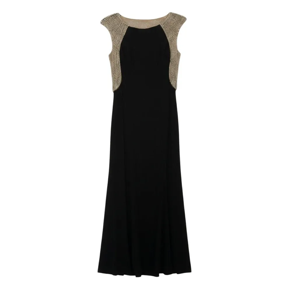 Aspeed Design Women's Black Hand Beaded Formal Evening Gown NWT Dress XS Wedding - Image 2