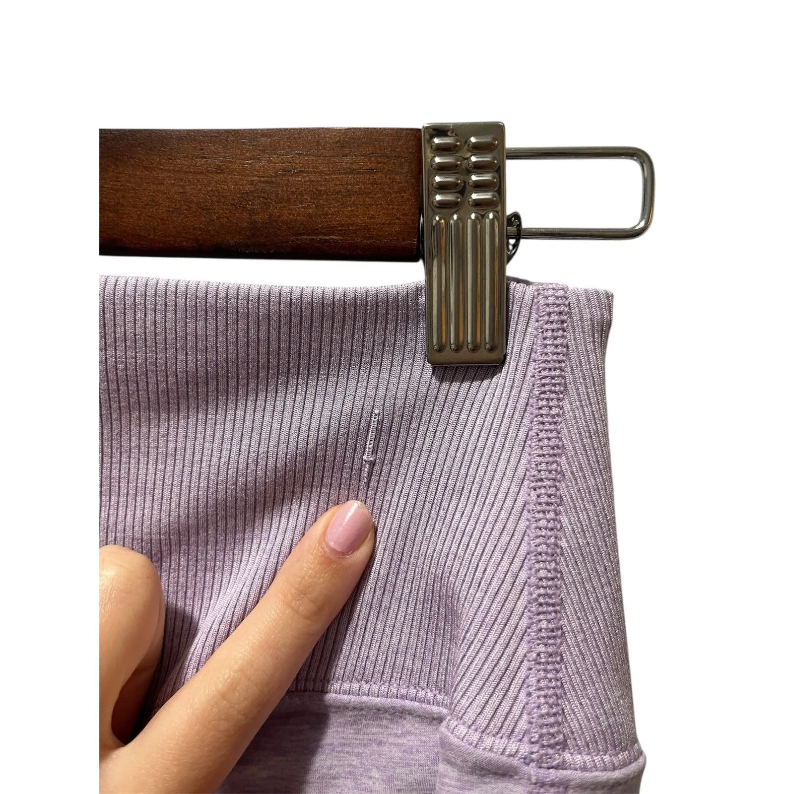 Alo Yoga High Waist Alosoft Lounge Leggings Size Medium Lilac Purple Heather - Image 5