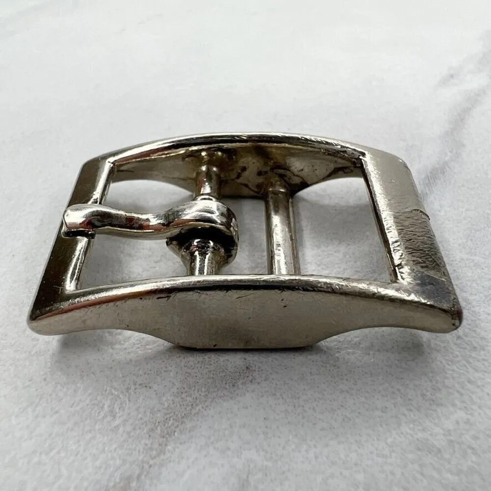 Small Silver Tone Simple Basic Belt Buckle - Image 5