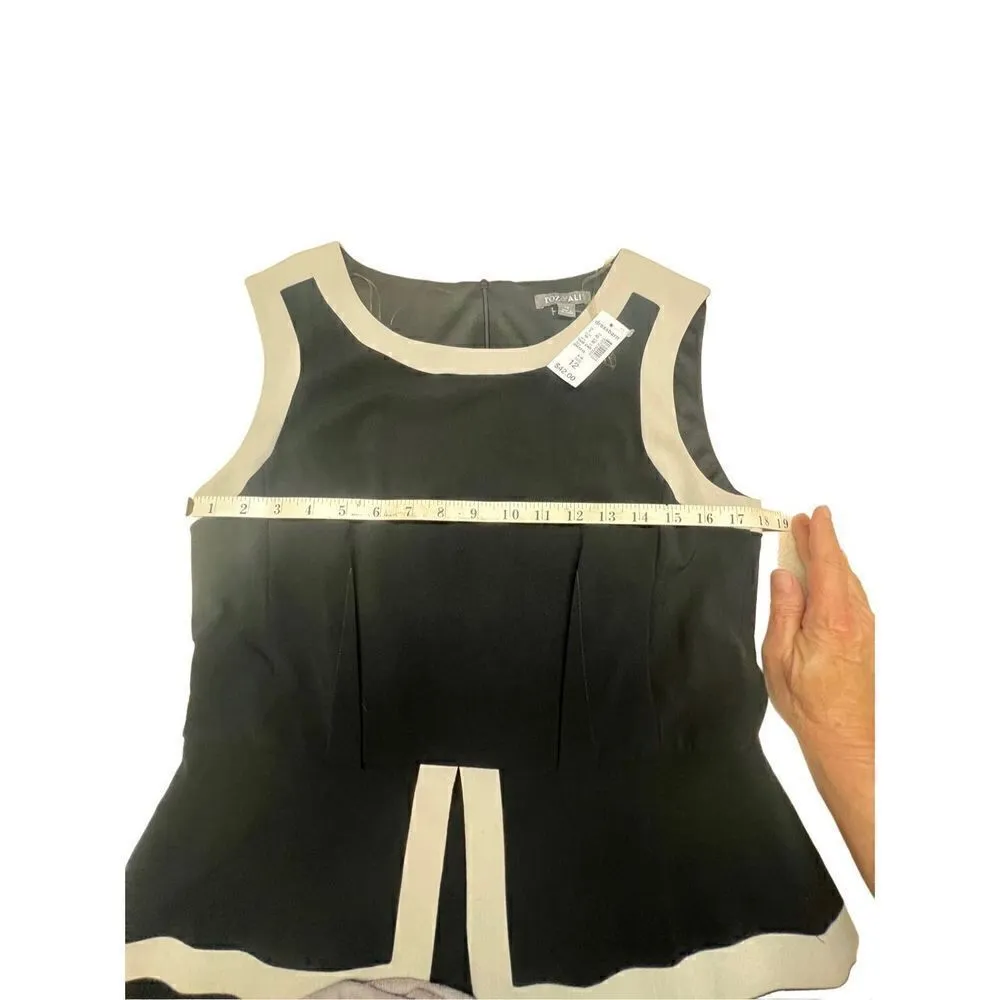 Roz & Ali Black/Gray Sleeveless Dress Sz 12 NWT - Image 6