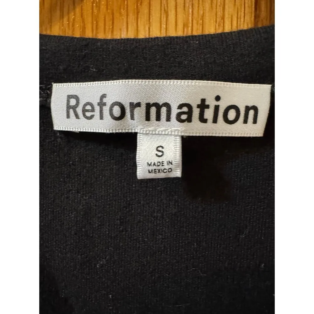 Reformation Bijou Knit tank Dress black small - Image 4