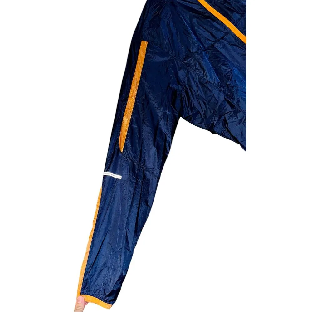 Brooks Women's Windbreaker Jacket Large Blue Vented Lightweight Run Reflective - Image 4