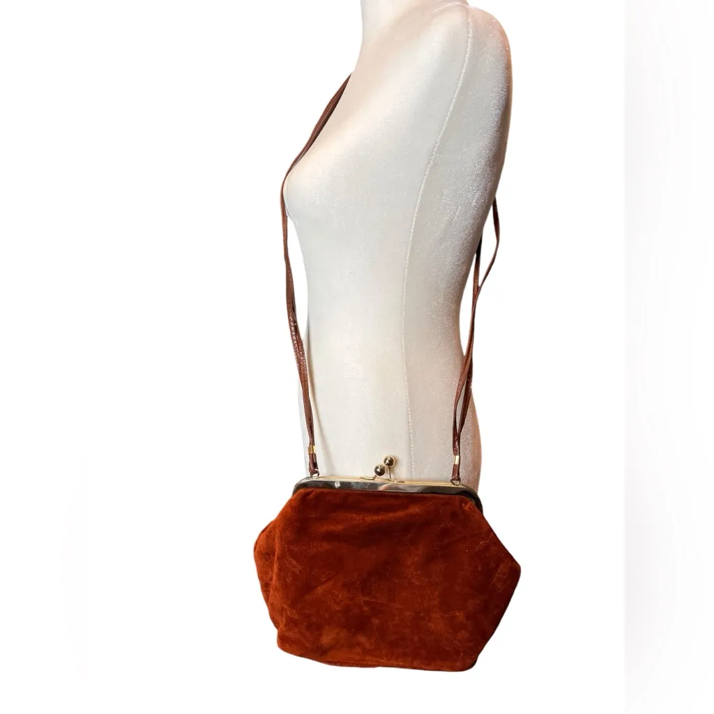 Coin purse Daniela sweet rust orange Italian crossbody clutch bag - Image 4