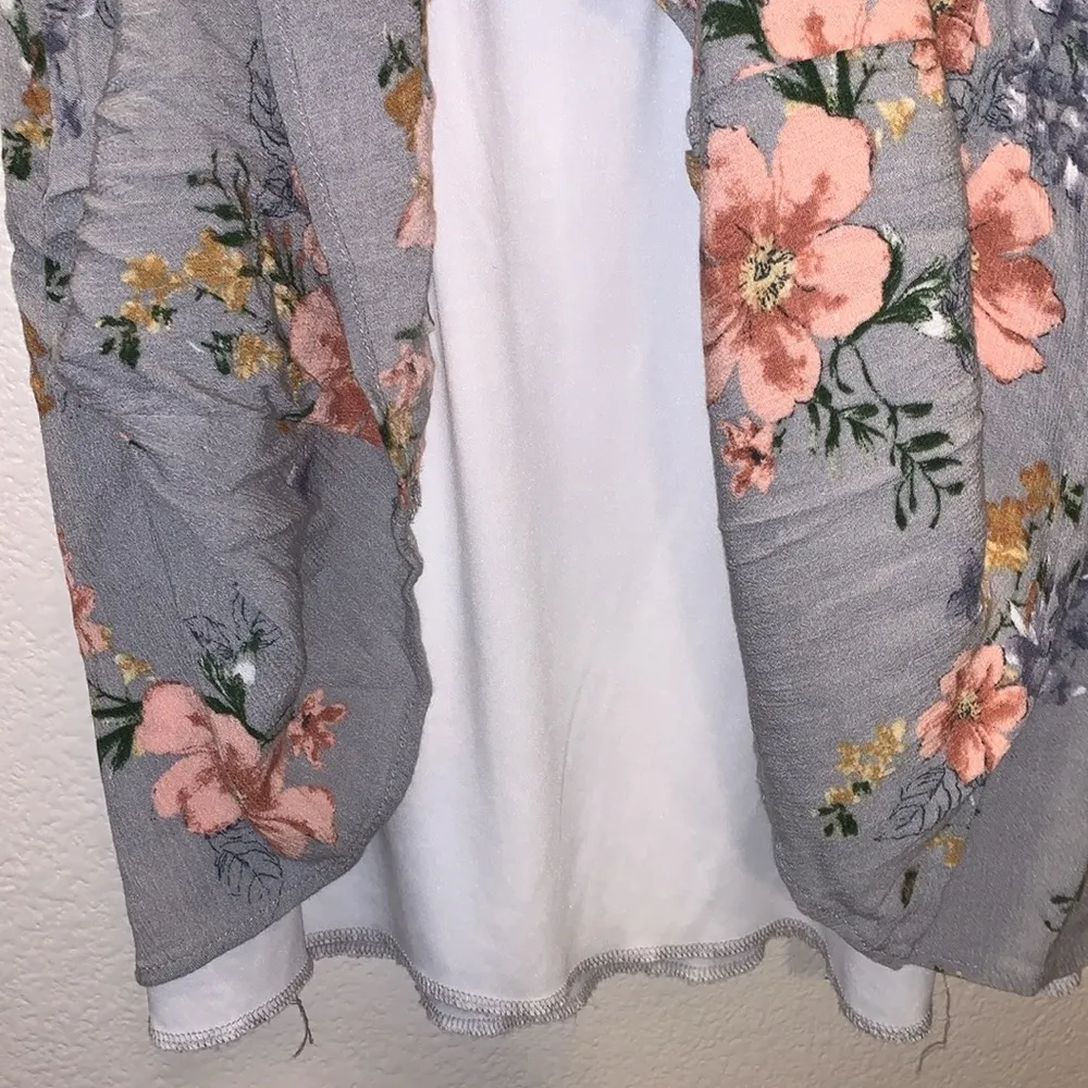 Mimi & Daphne grey floral lined midi skirt Gray Size XS - Image 5