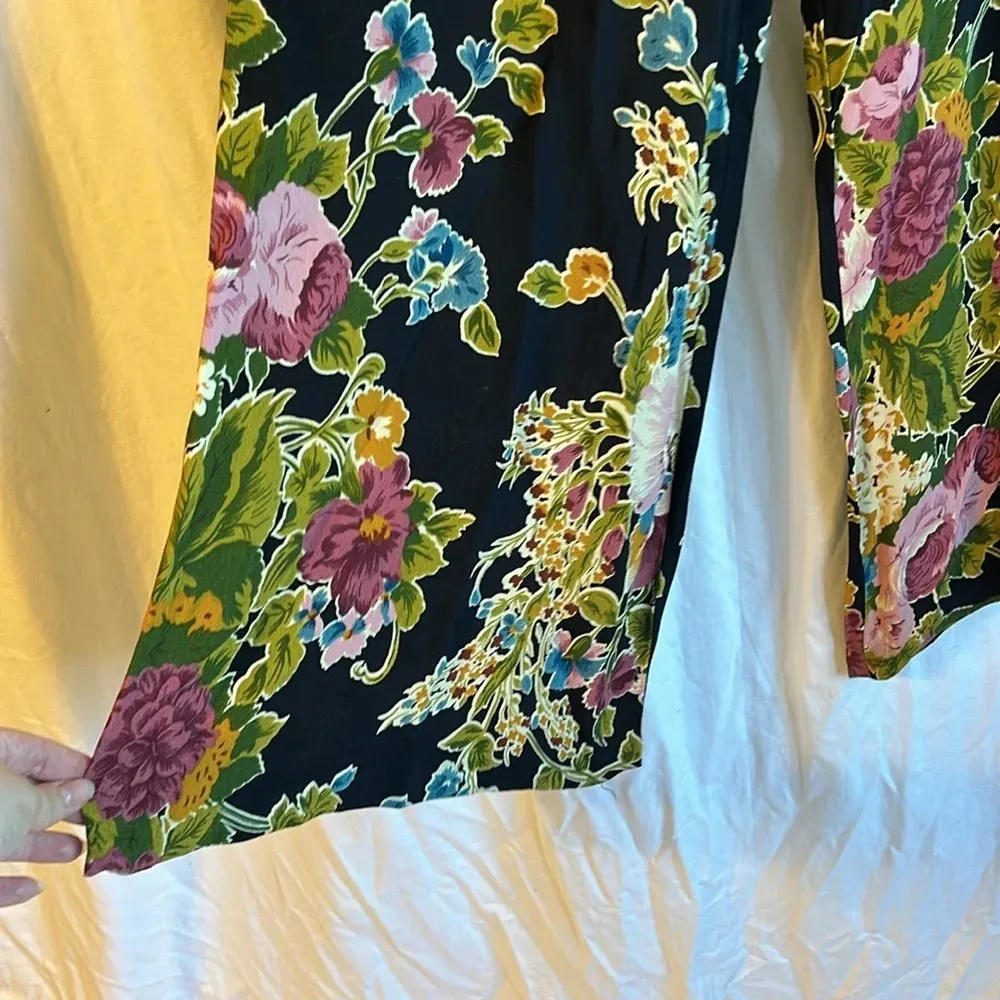 Betsey Johnson Vintage Y2K Floral Wide Leg Pants - Image 2