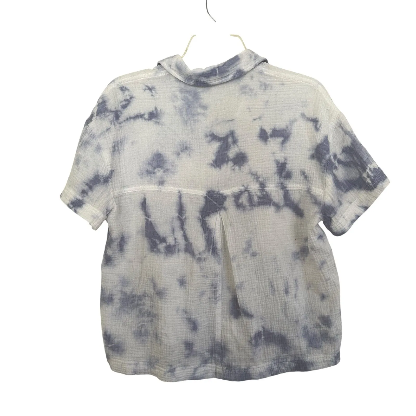 Madewell Tie-Dye Lightspun Beachside Shirt Sz Small Craft Blue Cotton - Image 5