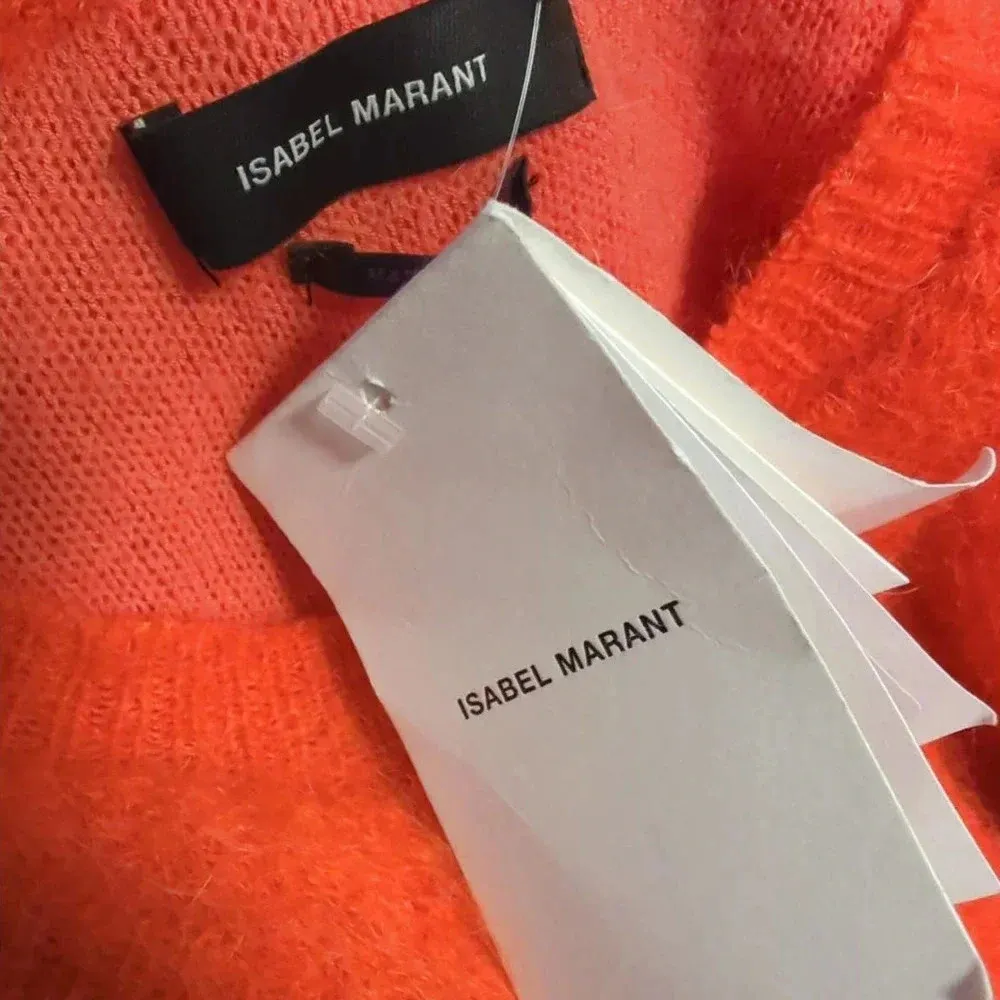 New Isabel Marant Cut Out Sweater Orange Mohair Trendy Influencer XL - Image 2