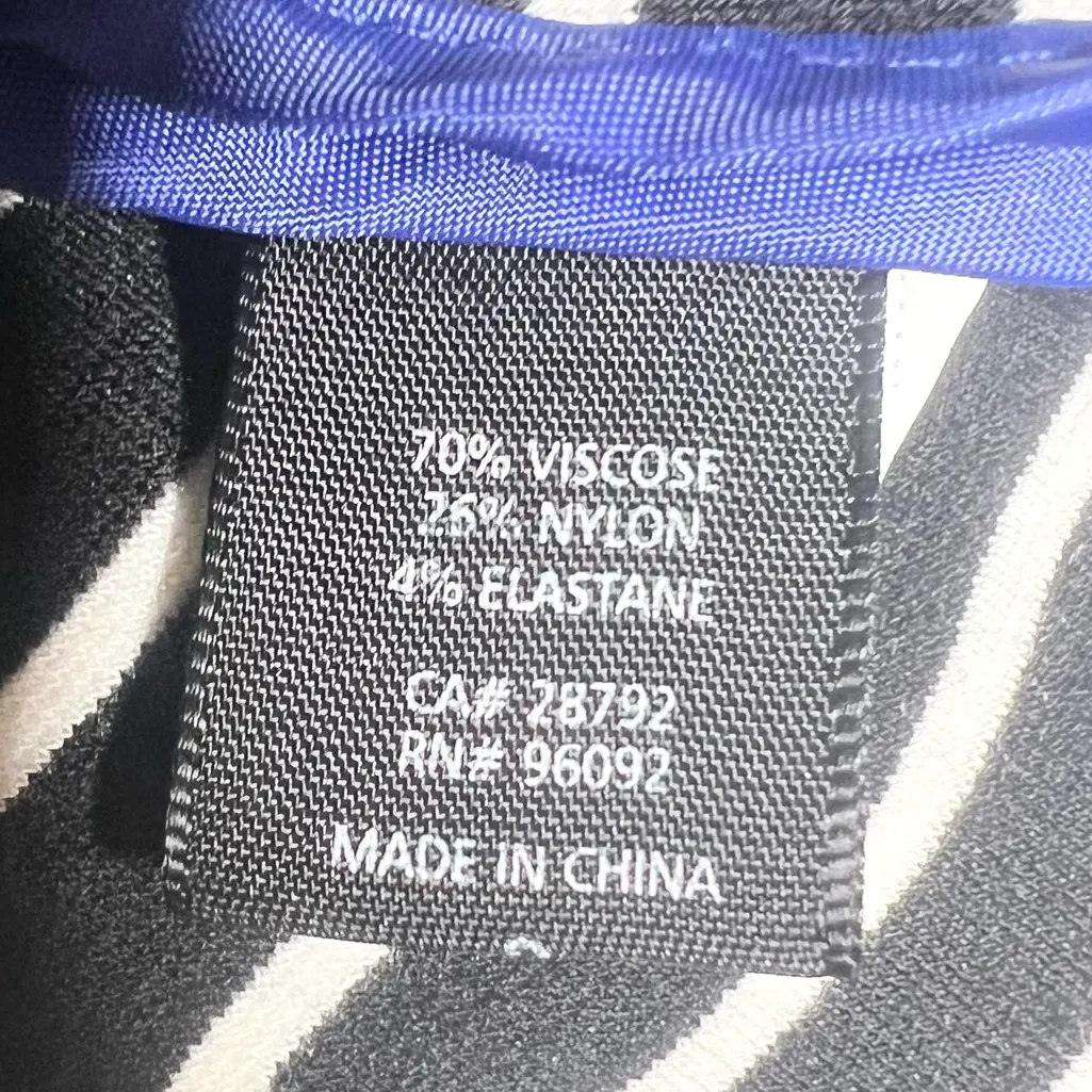 Willi Smith Black & White Striped Blazer Jacket Size 8 - Image 7