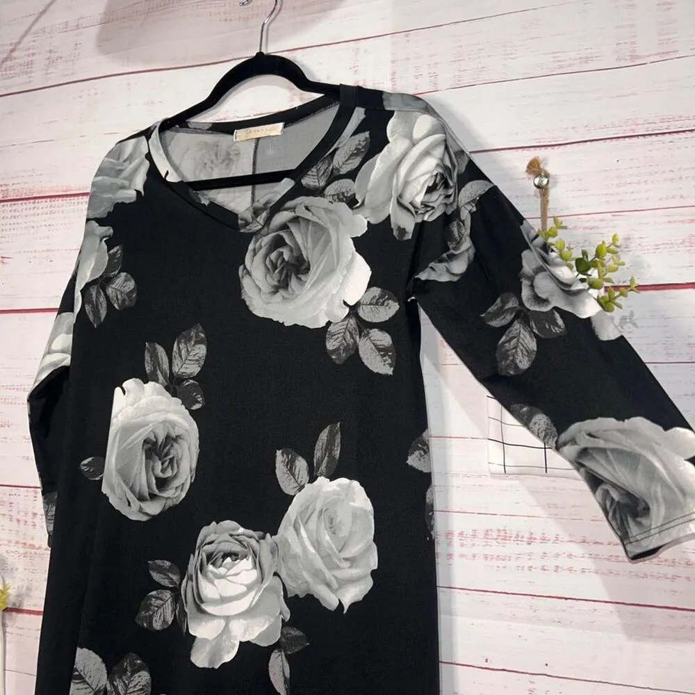 Eldridge Black Rosie High Low Tunic | Women’s Large - Image 3