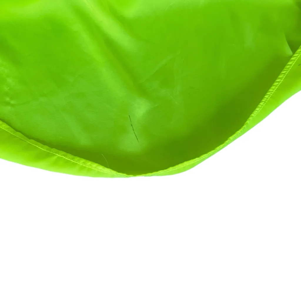 FARM Rio Neon Yellow Maxi Skirt Small P Bright Lime High Waist Flowy Vacation - Image 5