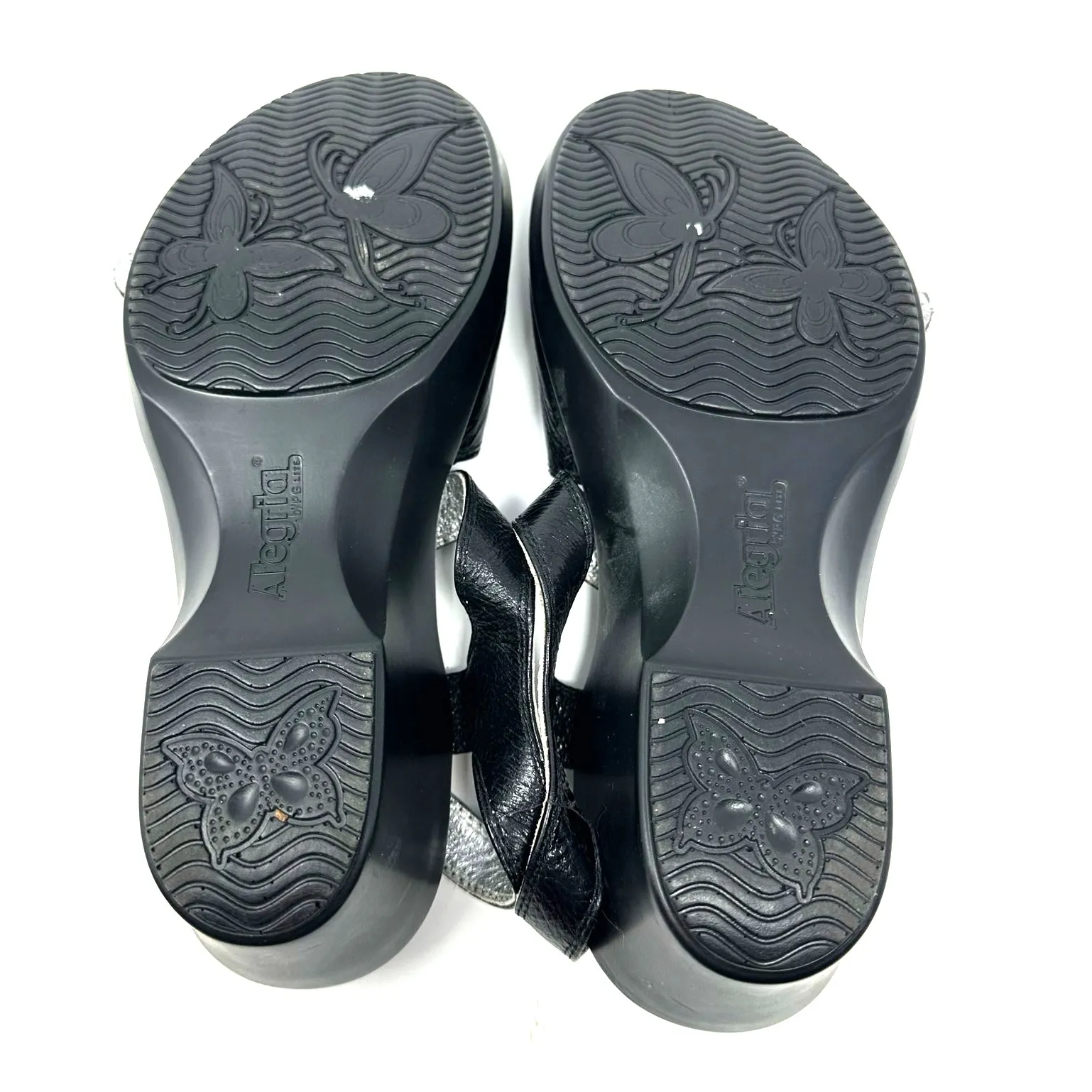 Alegria Size 37 Slingback Buckle Strap Shoes‎ Black 2-inch Heels Wedge Casual - Image 8