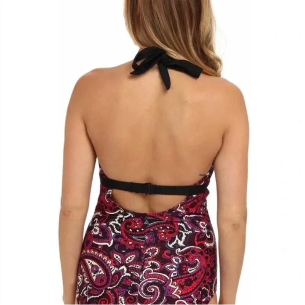 ECU Prana Swimwear Women's Mioko Paisley Halter Top One Piece Swimsuit XL - Image 3