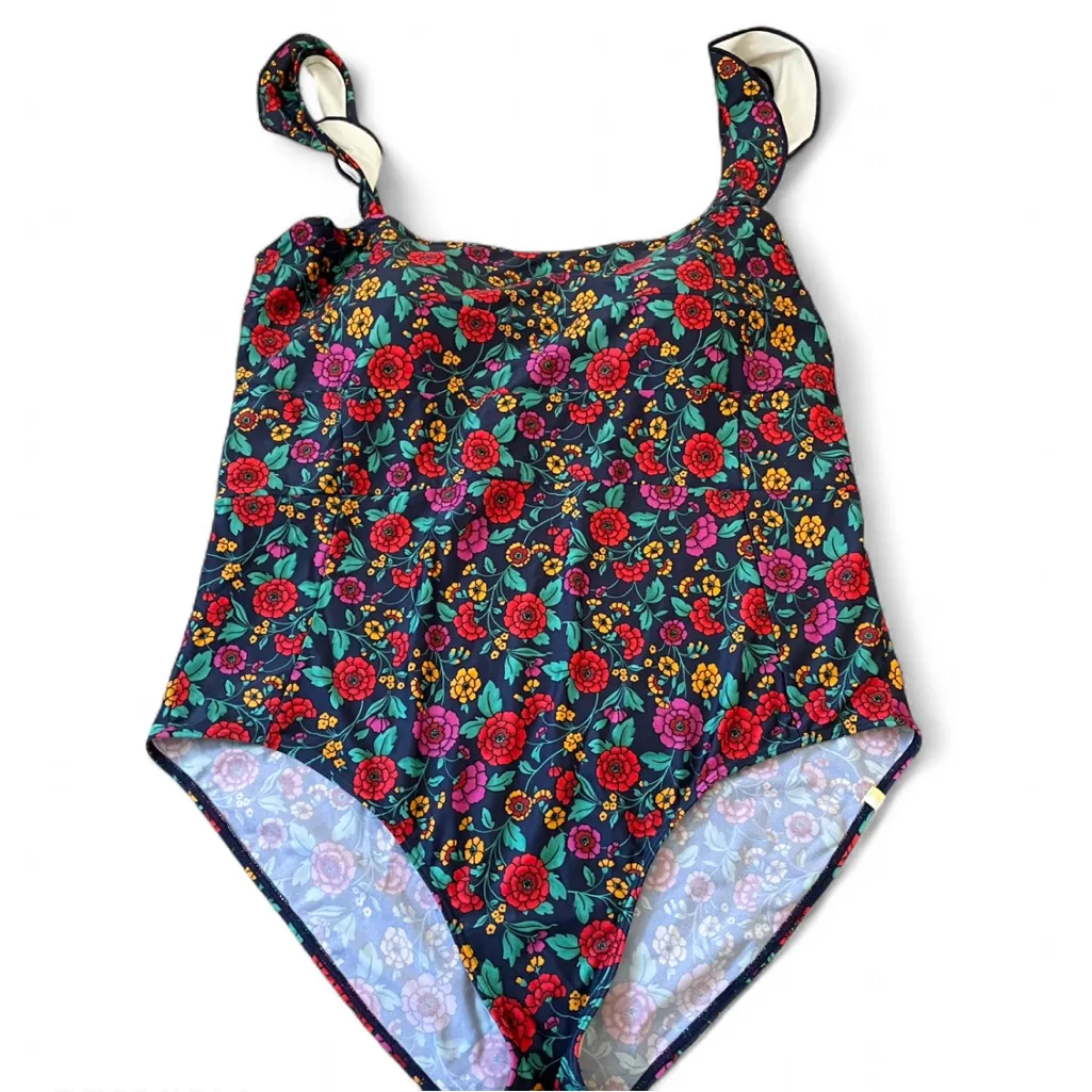 Summersalt Ruffle Oasis Midnight Bloom Floral One Piece Swimsuit Size 22 - Image 4