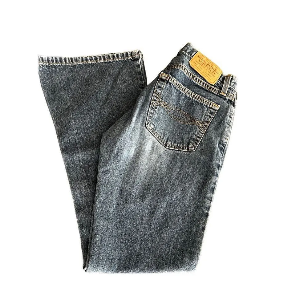 Abercrombie and Fitch  Flare Mid-rise Button Fly Denim Jeans size 2 - Image 5